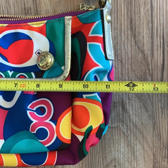 Coach Multi-Colour Logo Crossbody Bag EUC - Picture 9 of 10